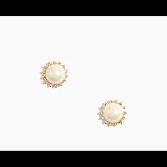 J crew new studded pearl stud earrings - Picture 3 of 4